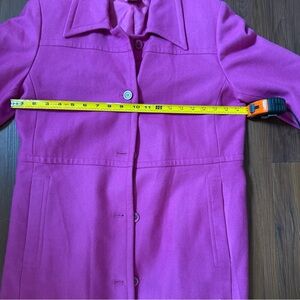 Harve Bernard vintage Fushia Pink wool coat Women’s Size 8 P